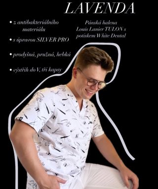 Antibakteriální halena Louis Lanier TULON s dentální potiskem White Dental🦷🪥