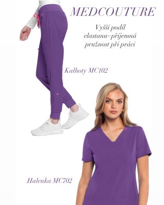 NOVINKA! 💜 Již jste viděli naší novinku od značky MEDCOUTURE ve fialové variantě? 😍 Díky vyššímu podílu elastanu v bavlně...